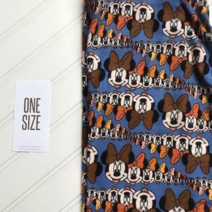 Disney Lularoe OS ONE SIZE leggings Mickey Minnie Mouse Adventureland blue women